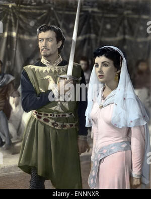 Ivanhoe, aka Ivanhoe - Der schwarze Ritter, USA, 1952, Regie: Richard Thorpe, Darsteller: Robert Taylor, Elizabeth Taylor Stock Photo