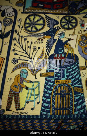 Detail of Grayson Perry Walthamstow Tapestry 2012 Stock Photo