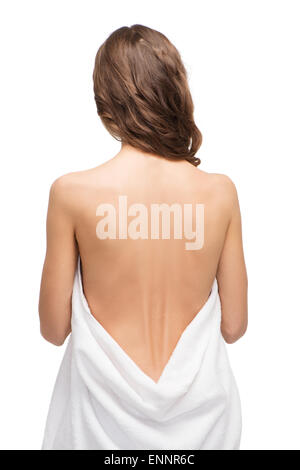 Back shot of slim young woman Stock Photo