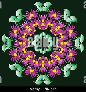 abstract circular pattern. floral pattern Stock Vector