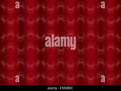Gentle pink iridescent pattern on the wavy red burgundy background Stock Vector