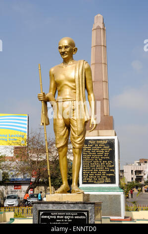 Mysore, India - 24 January 2015: Mahatma Gandhi statue in Mysore on India Stock Photo