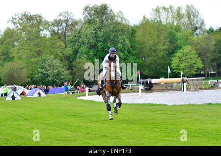 Badminton, UK. 09th May, 2015. Rider Nicola Wilson (GBR) on Horse One Two Many at The Cross country. Credit:  Robert Timoney/Alamy Live News Stock Photo