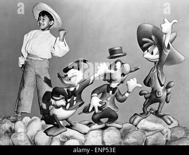 The Three Caballeros, USA 1944, aka: Drei Caballeros, Regie: Norman Ferguson, Darsteller: Donald Duck, Jose Carioca, Panchito (T Stock Photo