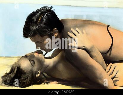 La piscine, Frankreich/Italien 1969, Regie: Jacques Deray, Darsteller: Alain Delon, Romy Schneider Stock Photo