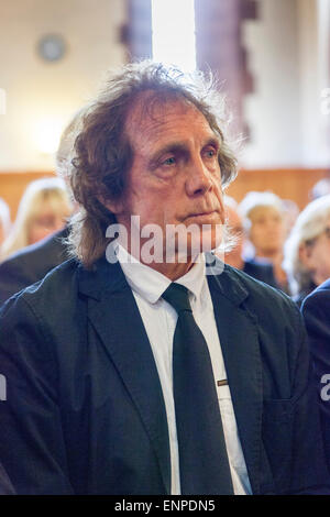 Holy Trinity Church, Chesterton, UK. 8 May 2015. Former Stoke City, Everton and Aston Villa footballer Mike Pejic at the Memorial Service for the life of Singer/Songwriter Jackie Trent. Credit:  John Henshall / Alamy Live News PER0553 Stock Photo