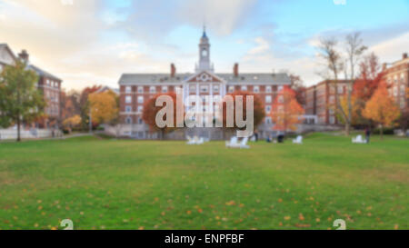 Blurred background of undergrad a traditional college campus on the eastern seaboard of the USA. Stock Photo