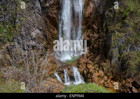 Waterfall at Nevidio canyon in Montenegro Stock Photo