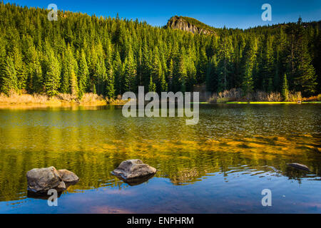 Mirror Lake, in Mount Hood National Forest, Oregon. Stock Photo