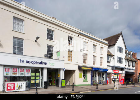 High Street shops in Henley in Arden, Warwickshire, England, UK Stock Photo