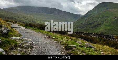 Llanberis Path route up Mount Snowdon Stock Photo