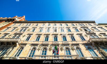 the front of Government palace, in Trieste, Italy, in a spring sunny morning Stock Photo