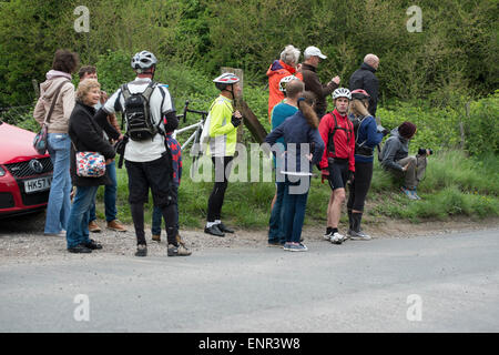 Wiltshire, UK. 10th May, 2015. Team Wiggins' is one of eleven pro-cycling teams racing through south Wiltshire today (Sunday 10th May). Credit:  Paul Chambers/Alamy Live News Stock Photo
