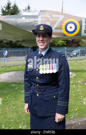 The Mayor of Bromley’s Civic Service which was held at St George’s Chapel, Biggin Hill, to celebrate his year of office and to commemorate the 70th Anniversary of VE Day which ended WWll in Europe Stock Photo