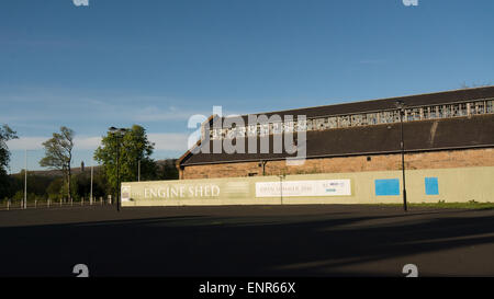 The Engine Shed prior to redevelopment - to be Scotland's first building conservation centre Stock Photo