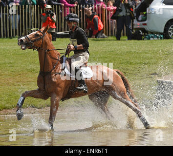 Badminton, South Gloucestershire, UK. 09th May, 2015. Mitsubishi Motors Badminton Horse Trials day 3 of 4 - Andrew Nicholson (NZL) riding Nereo during the cross country phase Credit:  Action Plus Sports/Alamy Live News Stock Photo