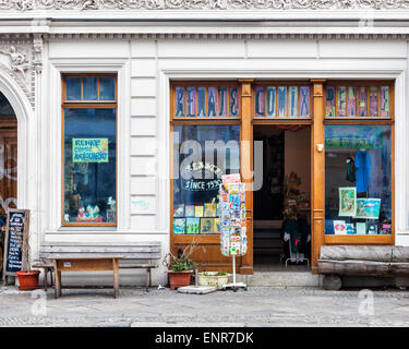 Renate Comix exterior and display window - shop selling old comics, Berlin Stock Photo