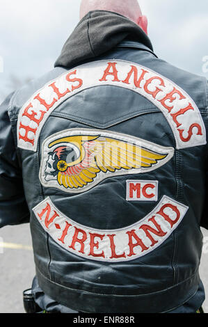 Rear of Hells Angels Stock Photo - Alamy
