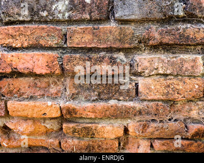 Old Ruin Building with Crumble Brick Wall Texture Stock Photo