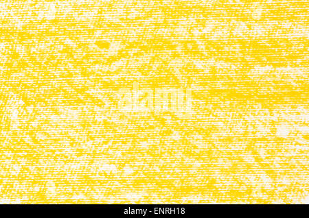 yellow crayon drawings on white paper background texture Stock Photo
