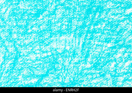 turquoise crayon drawings on white paper background texture Stock Photo
