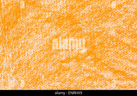 orange crayon drawings on white paper background texture Stock Photo