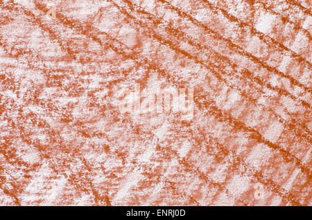 brown crayon drawings on white paper background texture Stock Photo