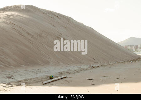 Giant sand dune on Laredo beach, Cantabria, Spain, Europe Stock Photo