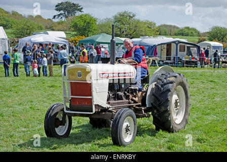 A David Brown selectamatic 990 vintage tractor at a rally in chacewater, cornwall, uk Stock Photo