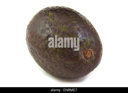 A fresh avocado on white background Stock Photo