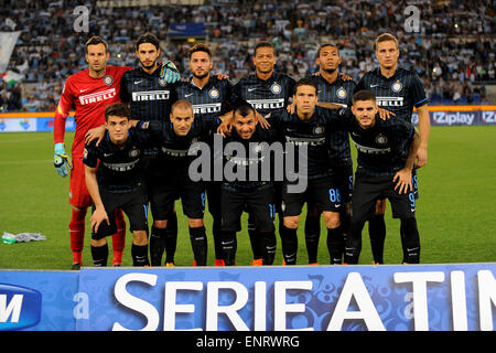 Rome, Italy. 10th May, 2015. Serie A Football. Lazio versus Inter Milan. The Inter Milan squad Credit:  Action Plus Sports/Alamy Live News Stock Photo