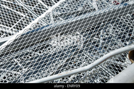 grid iron and ferrous material in the landfill of metallic objects Stock Photo