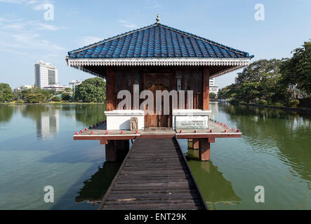 Treasury of Truth Pavilion, Seema Malakaya Meditation Centre, Colombo, Sri Lanka Stock Photo