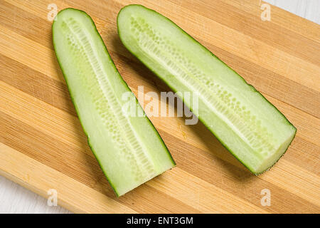 Cucumbers on the cutting Board Stock Photo