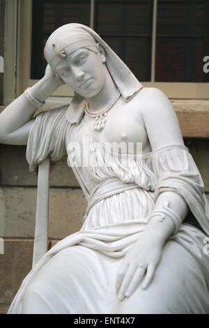 Cleopatra (69-30 BC). Queen of Egypt. Statue by William Wetmore Story (American, 1819-1895). Meditation on her suicide. Stock Photo