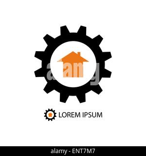 Construction company logo Stock Vector