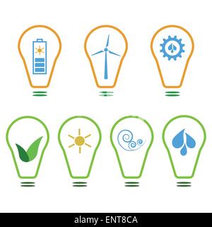 Set of eco logos Stock Vector