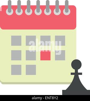 Flat style calendar icon Stock Vector