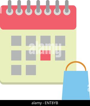 Flat style calendar icon Stock Vector