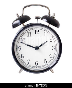 Classic alarm clock isolated on white with clipping path included Stock Photo