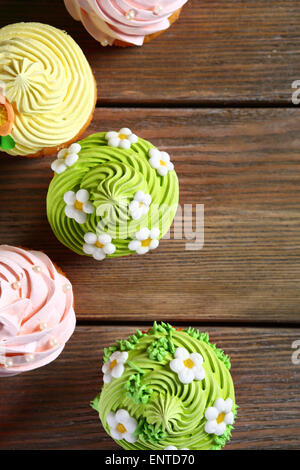 Easter baking on boards, top view, food closeup Stock Photo