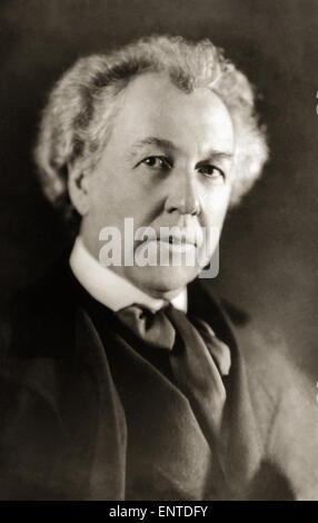 Frank Lloyd Wright (1867-1959) American visionary architect and designer aged 59. See description for more information. Stock Photo