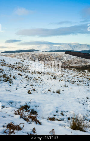 Galloway Hills covered in snow in winter, Scotland, UK Stock Photo