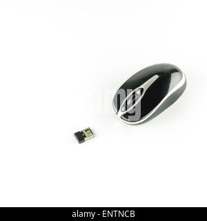 computer wireless mouse on a white background Stock Photo
