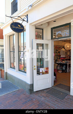 Nantucket Massachusetts on Nantucket Island. Stephanie's of Nantucket gift shop. Stock Photo