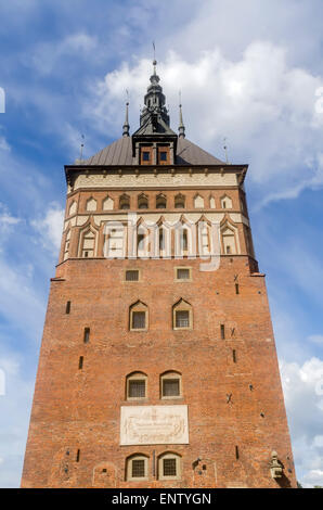 The Old Town Prison Tower in Gdansk Poland contains an amber museum. Stock Photo