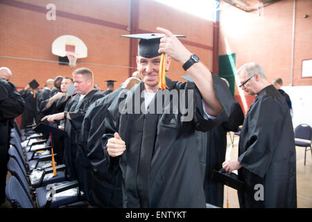 Graduation ceremony of inmates at the maximum-security Darrington Unit prison in Rosharon, Texas. Stock Photo