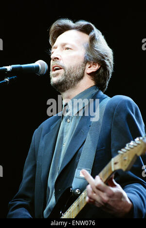 Eric Clapton on stage at the Brighton Centre, Brighton, 1st February 1992. Stock Photo