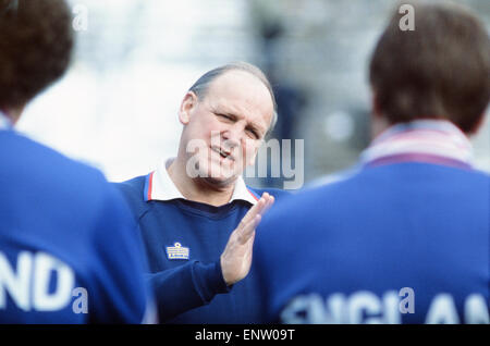 England manager Ron Greenwood during a training session ahead of the match against West Germany. 23rd February 1978. Stock Photo