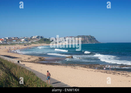 Merewether beach looking north to Dixon Park and Bar beaches Newcastle NSW Australia Stock Photo